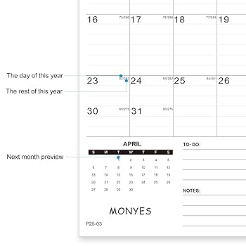 Amazon.com: MONYES Wall Calendar 2025-2026 Large, 17